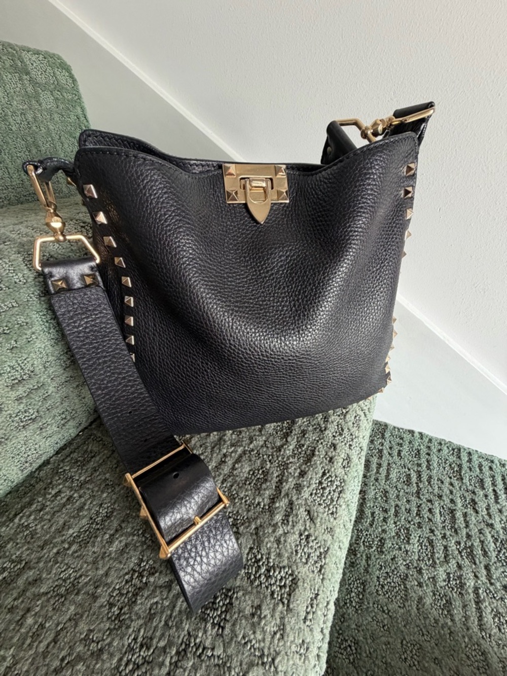 Valentino small rock stud hobo crossbody